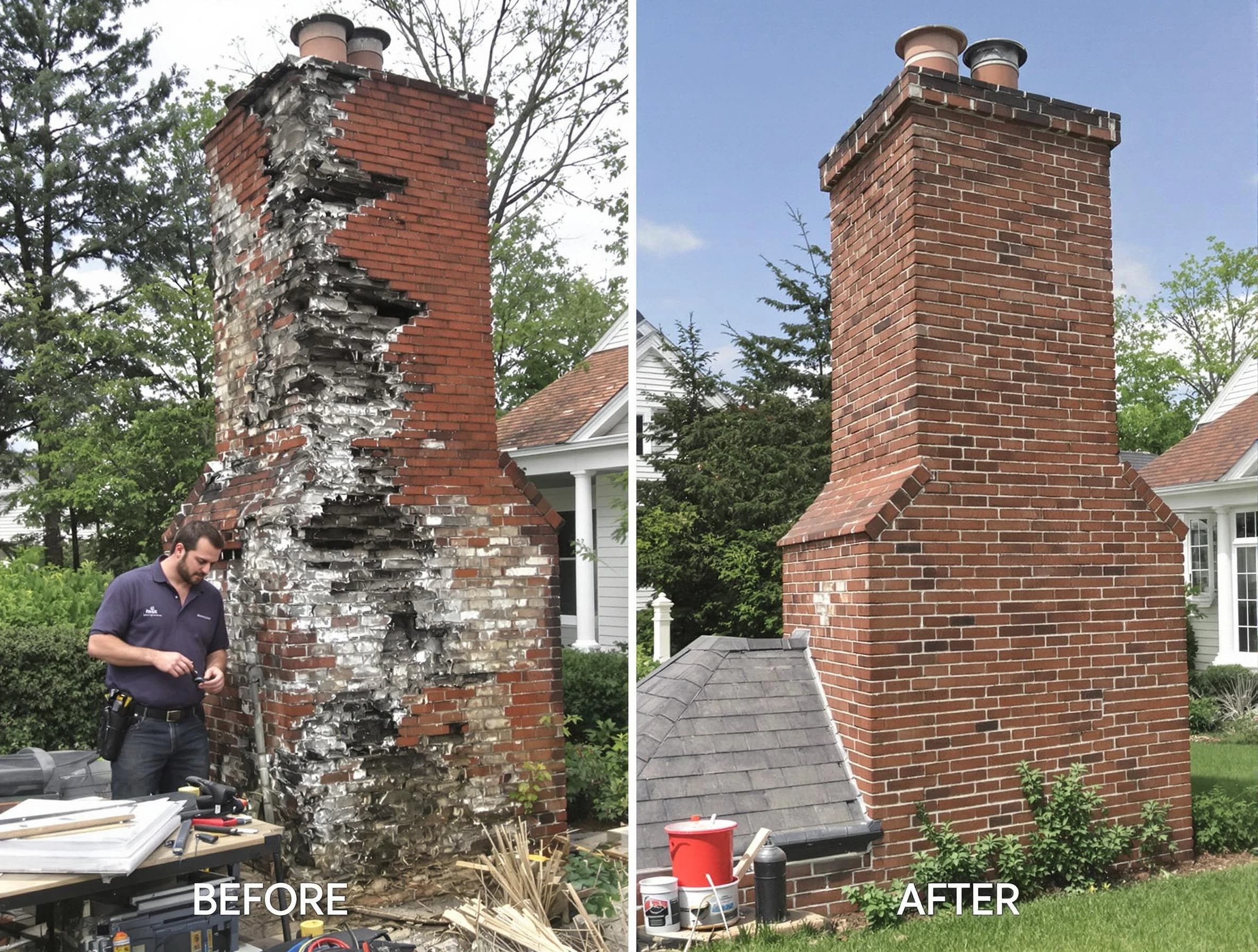 Rio Rancho Chimney Sweep performing a full chimney restoration in Rio Rancho, NM