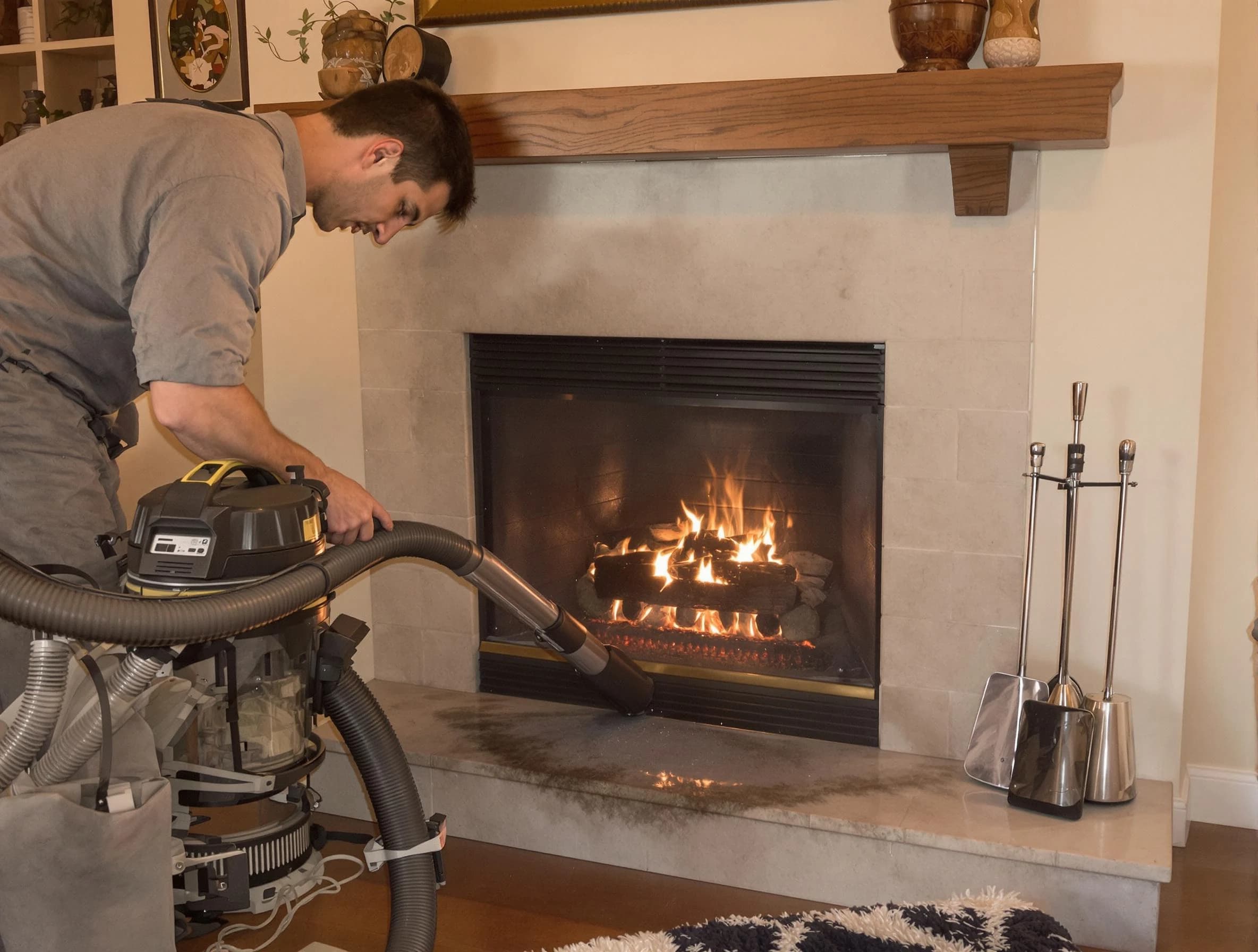 Routine fireplace upkeep by Rio Rancho Chimney Sweep in Rio Rancho, NM