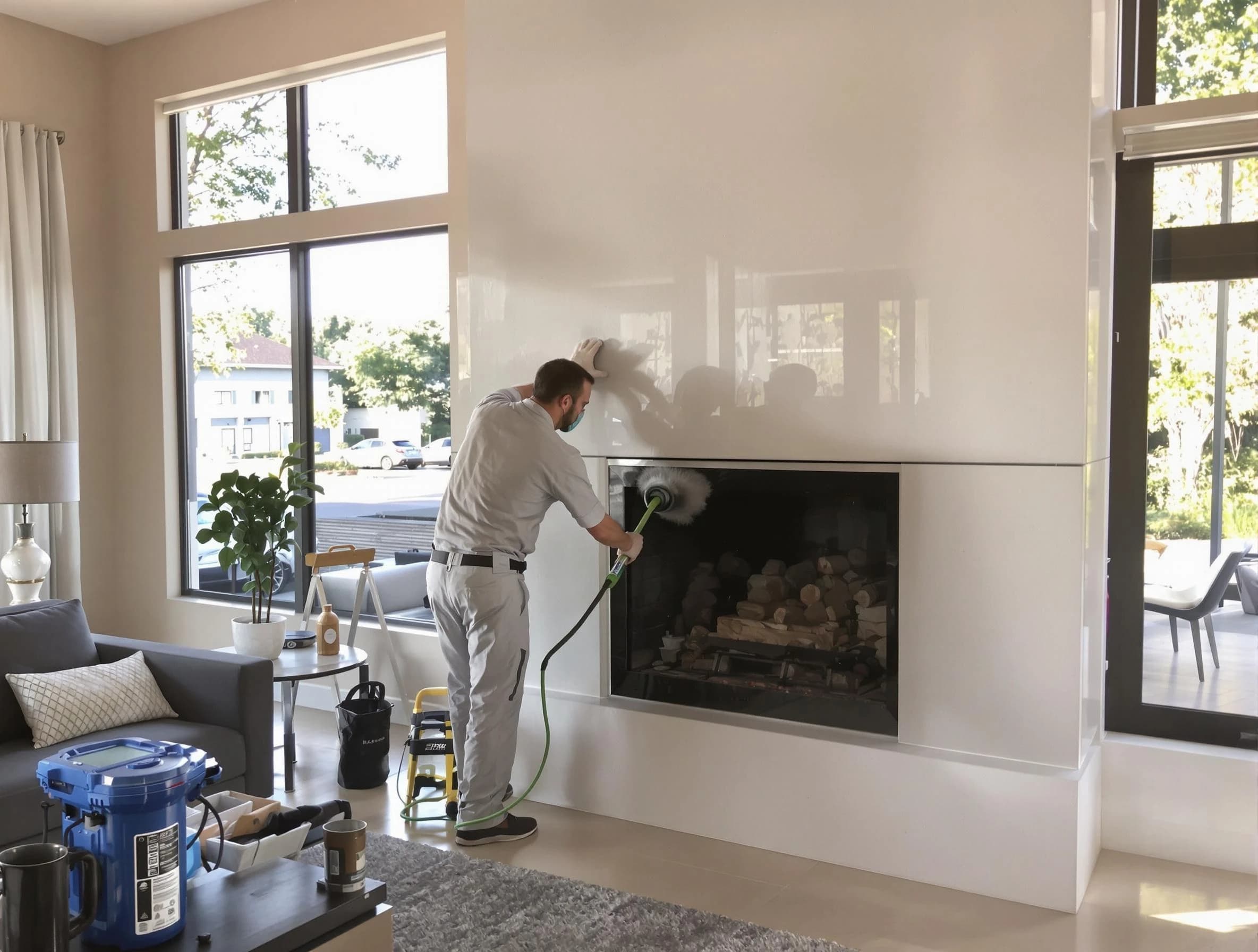 Rio Rancho Chimney Sweep performing thorough soot removal in Rio Rancho, NM