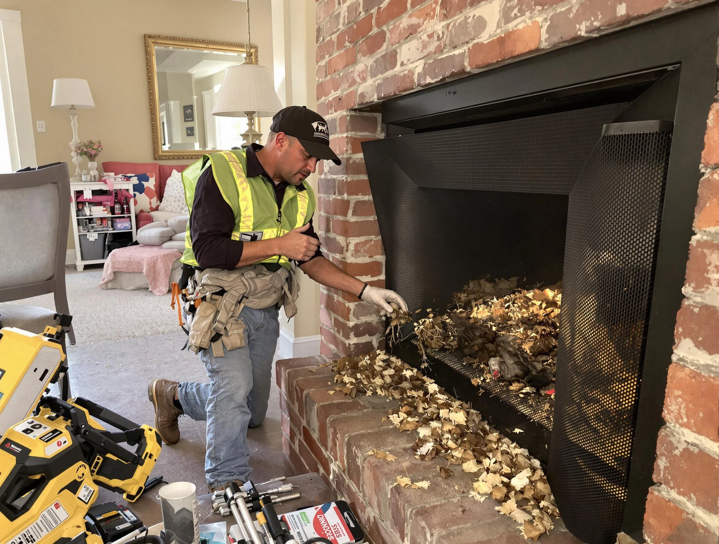 Safe screening installation by Rio Rancho Chimney Sweep in Rio Rancho, NM