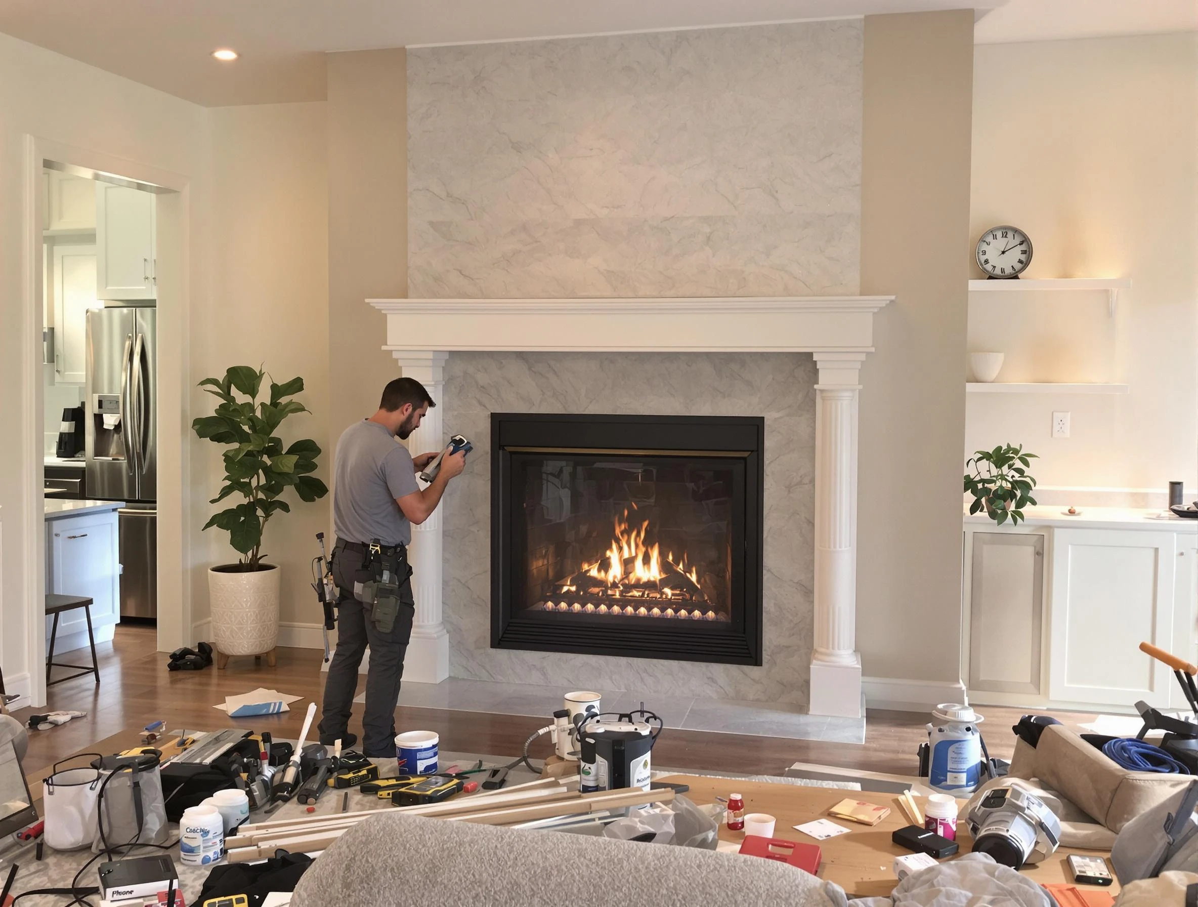 Newly installed fireplace by Rio Rancho Chimney Sweep in Rio Rancho, NM