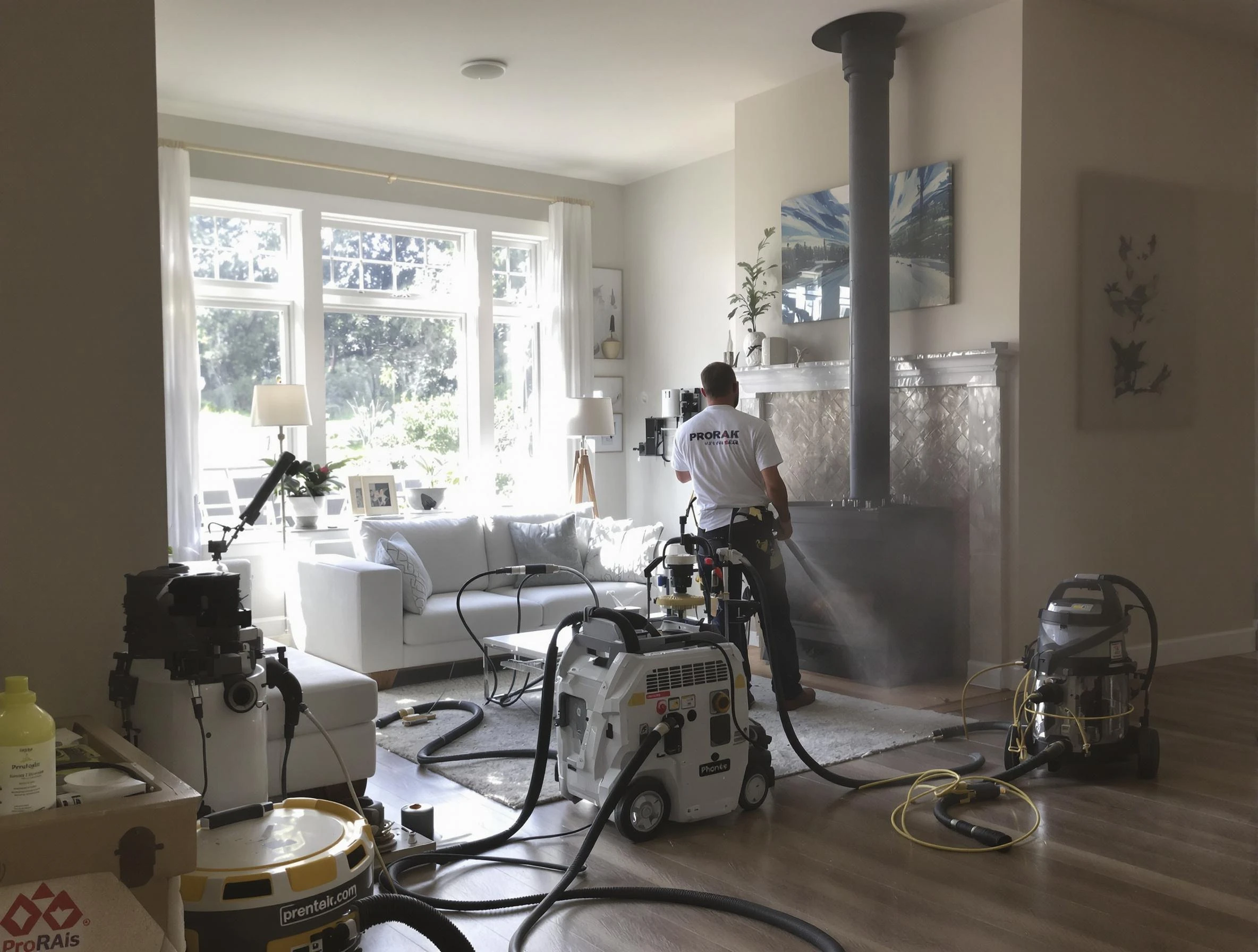 Soot removal service by Rio Rancho Chimney Sweep for a fireplace in Rio Rancho, NM